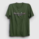 Presmono Unisex Logo Anime Attack On Titan Haki T-shirt