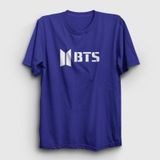 Presmono Unisex Logo Bts Beyaz T-Shirt