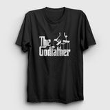 Presmono Unisex Logo Film Baba The Godfather Siyah T-Shirt