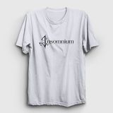 Presmono Unisex Logo Insomnium Beyaz T-Shirt