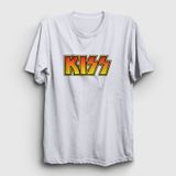 Presmono Unisex Logo Kiss Beyaz T-Shirt