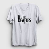 Presmono Unisex Logo The Beatles Mavi T-shirt