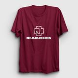 Presmono Unisex Logo V2 Rammstein Bordo T-shirt