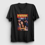 Presmono Unisex Mia Film Pulp Fiction Siyah T-Shirt