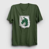 Presmono Unisex Military Anime Attack On Titan Siyah T-Shirt