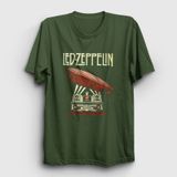 Presmono Unisex Mothership Led Zeppelin Siyah T-Shirt