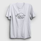 Presmono Unisex Overthinking Cat Kedi Siyah T-Shirt