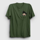 Presmono Unisex Pocket Goku Anime Dragon Ball Haki T-shirt