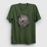 Presmono Unisex Quadro Sepultura Haki T-Shirt