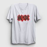 Presmono Unisex Red Black Ac/Dc Siyah T-Shirt