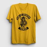 Presmono Unisex Sarı Izmir Sons Of Anarchy T-Shirt - 4XL