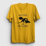 Presmono Unisex Sarı Mother Of Dragons Game Of Thrones T-Shirt - 4XL