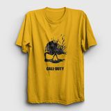 Presmono Unisex Sarı Skull Call Of Duty T-Shirt - 4XL