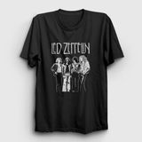 Presmono Unisex Siyah Band Led Zeppelin T-Shirt - XS