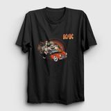 Presmono Unisex Siyah Classic Car AC/DC T-Shirt - 5XL