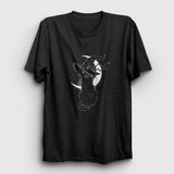 Presmono Unisex Siyah Halloween Cat Kedi T-Shirt - 3XL