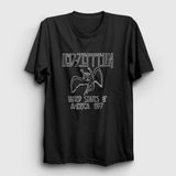 Presmono Unisex Siyah Logo Led Zeppelin T-Shirt - 2XL