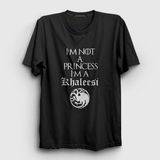 Presmono Unisex Siyah Princess Game Of Thrones T-Shirt - L
