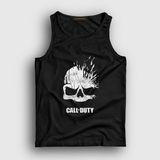 Presmono Unisex Siyah Skull Call Of Duty Atlet - XL