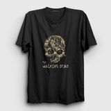 Presmono Unisex Siyah Skull The Walking Dead T-Shirt - 2XL