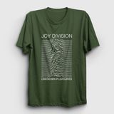 Presmono Unisex Unknown Pleasures Joy Division Haki T-shirt