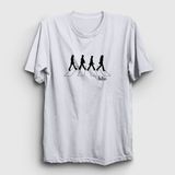 Presmono Unisex Walk The Beatles Beyaz T-Shirt