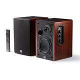 PreSonus Eris Accent - Aktif Kitaplık Hoparlör (Çift) – 4 inç Woofer, 1 inç İpek Kubbe Tweeter, 60W Class D, TRS/RCA/Aux Girişli, Uzaktan Kumandalı Ahşap Masaüstü Stereo Hoparlör Seti