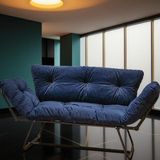Prestige Home Lacivert Katlanır Yataklı Kanepe – Mekanizmalı Ikili Modern Çekyat, Premium Stil