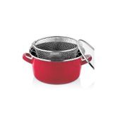 Prestij 22 cm Emaye Fritöz Kızartma Tenceresi – 3,5 L – Kırmızı