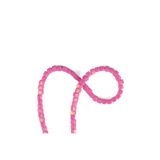 Prestij Boncuk 5 mm Küp Model Fimo Pembe Renk Üzeri Sedefli Simli Pembe Fimo Boncuk Dizisi Polimer Kil 40 CM