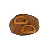 Prestij Boncuk D Model Ahşap Köprülü Çanta Sapı 15 x 8 cm Taba