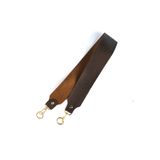 Prestij Boncuk Deri Çanta Sapı Acı Kahverengi Dokulu 60 cm Gold Metal Detaylı