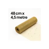 Prestij Boncuk Gold Simli Örgü File Rulo Tül 48 cm x 4.5 Metre