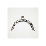Prestij Boncuk Gümüş Renk Metal Oval Çanta ve Cüzdan Klipsi 10 cm