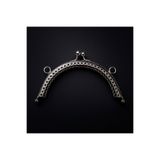 Prestij Boncuk Gümüş Renk Metal Oval Çanta ve Cüzdan Klipsi 14 cm