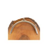 Prestij Boncuk Gümüş Renk Metal Oval Çanta ve Cüzdan Klipsi 15.5 cm