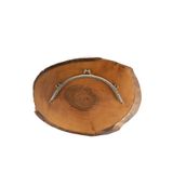 Prestij Boncuk Gümüş Renk Metal Oval Çanta ve Cüzdan Klipsi 21 cm
