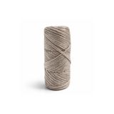 Prestij Boncuk Gümüş Simli Koyu Bej Polyester Makrome El Örgü İpi 100 gr