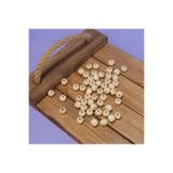 Prestij Boncuk Ham Ahşap Boncuk 8 mm Büyük Delik İşlenmemiş Ahşap Boncuk 1 Kg