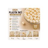 Prestij Boncuk Krem Plastik İnci 10 mm 500 Gram