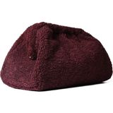 Prestij Boncuk Nerry Atelier Secret Bordo Teddy- Peluş Çanta Kadın El Çantası
