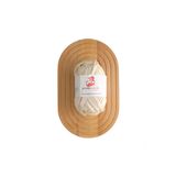 Prestij Boncuk Premium Deri Görünümlü Metalik Penye İp Çanta ve Hobi Örgü İpi Parlak Simli Kırık Beyaz