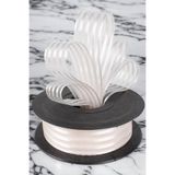 Prestij Boncuk Şifon Krem Kurdele 2.5 Cm Şerit 20 Mt