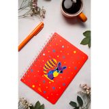 Prestij Cute Rabbit Neon Turuncu Kareli Defter