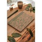 Prestij Green Leaves Kraft Çizgili Defter 17x24