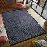 Prestij Home Şönil Yıkanabilir Pamuk Kilim Salon Koridor Mutfak Halısı Çocuk Odası - Antrasit - 100 x 450 cm