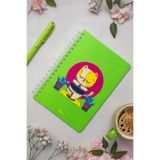 Prestij Meditation Cat Neon Yeşil Kareli Defter 17X24