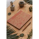 Prestij Red Leaves Kraft Çizgili Defter