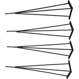 Presto 71 Cm Metal Firkete Ayak Masa Profil Ayak 4 Adet - Siyah