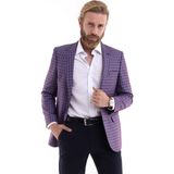 Presto Erkek Kareli Ceket Klasik-6 Drop- Bordo 1593-800 - 54